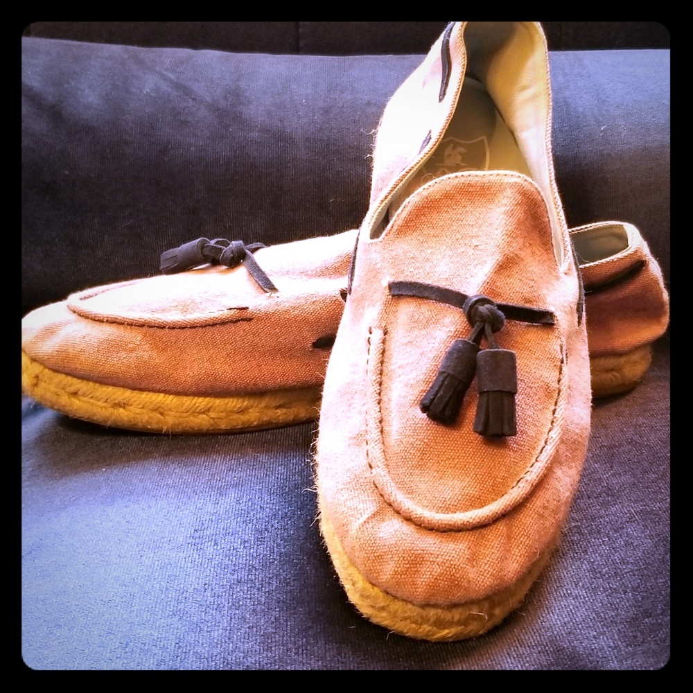 Pink Canvas Espadrille Loafer